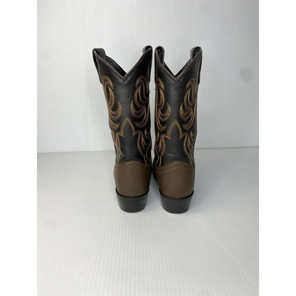 Smoky Mountain Western Boots Boys Size 4 Monterey Leather Brown Black 1575C